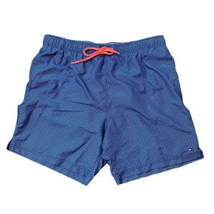 Tommy Hilfiger Size XL Swim Trunks Mens 7” Flag Blue Geometric Print Lined Short